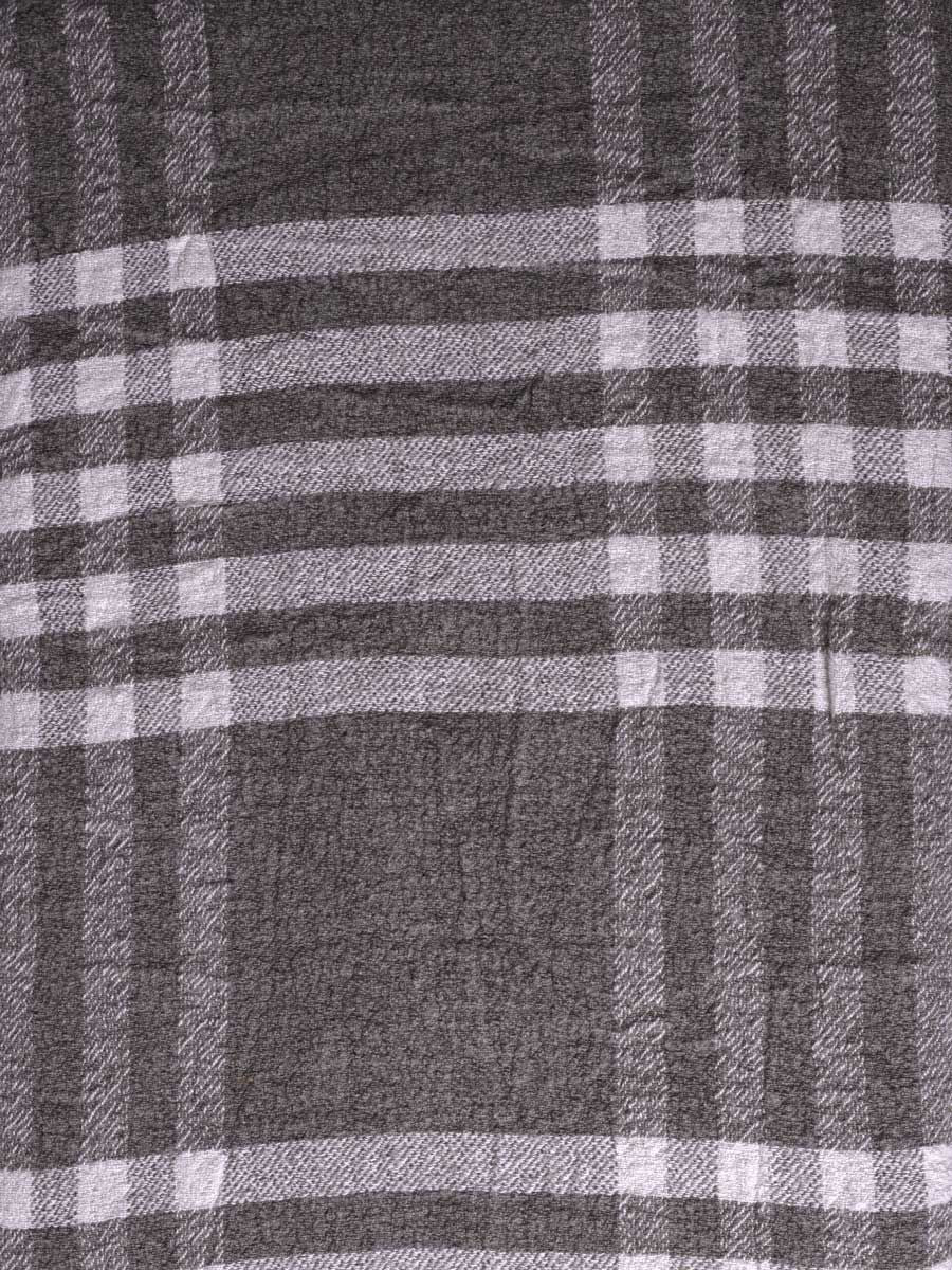 Linen Plaid with Dark Grey Checkered Pattern