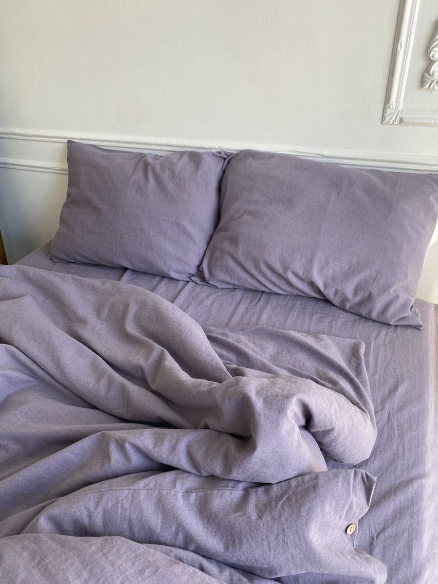 Soft Linen Bedding in Lavender